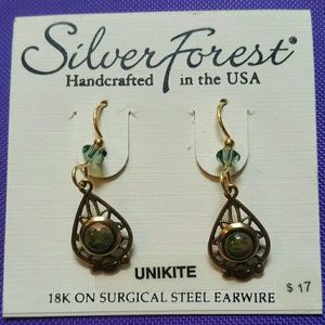 Silver Forest handcrafted earrings 18K gold